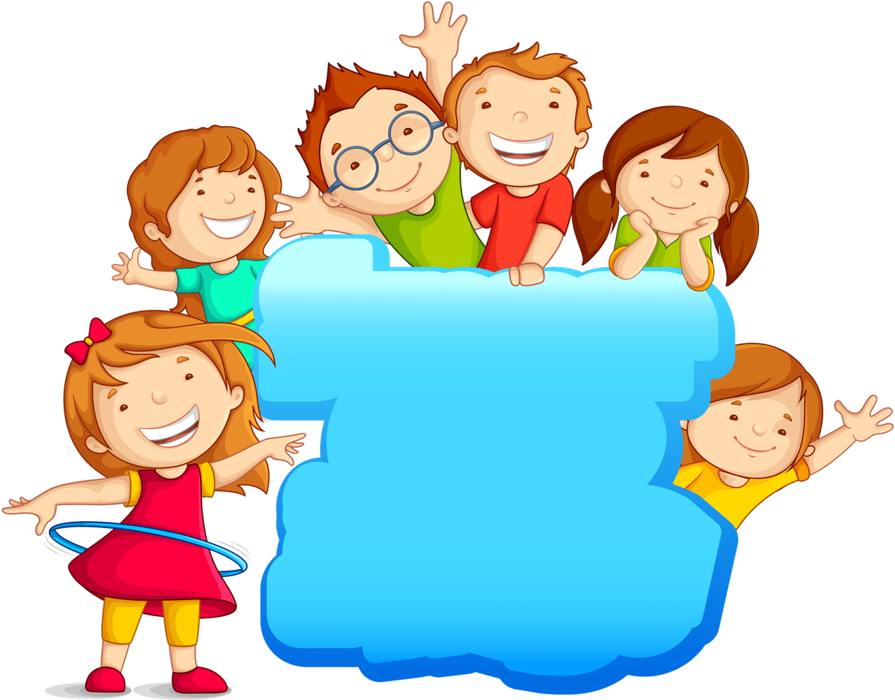 School cartoon kids clipart retro printables free