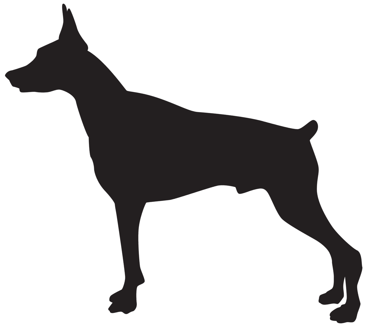 Silhouette dog images cliparts clipart library