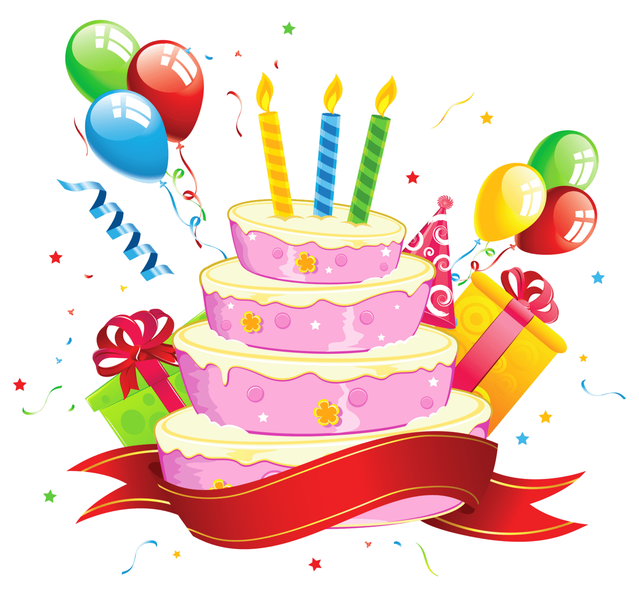 Birthday cake clipart vector