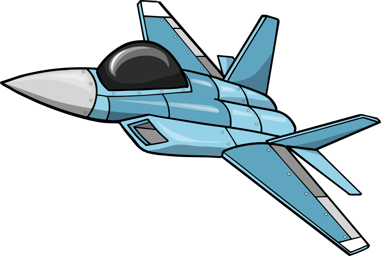 Cartoon airplane fighter jets cool car drawings clipart vector