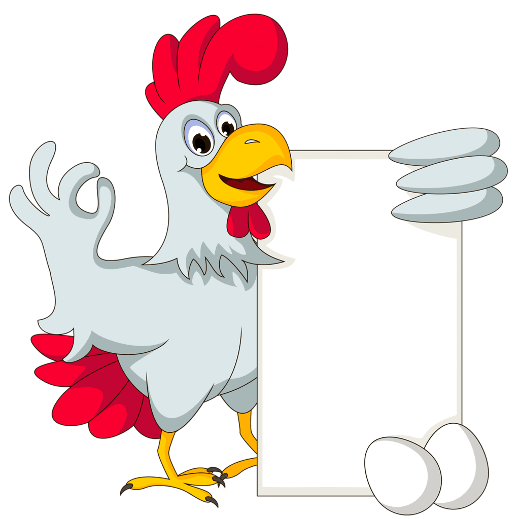 Chicken blank sign art page borders design clipart logo