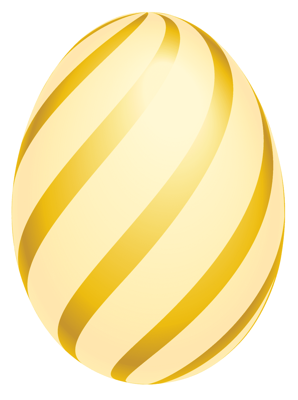 Easter golden striped egg clipart picture