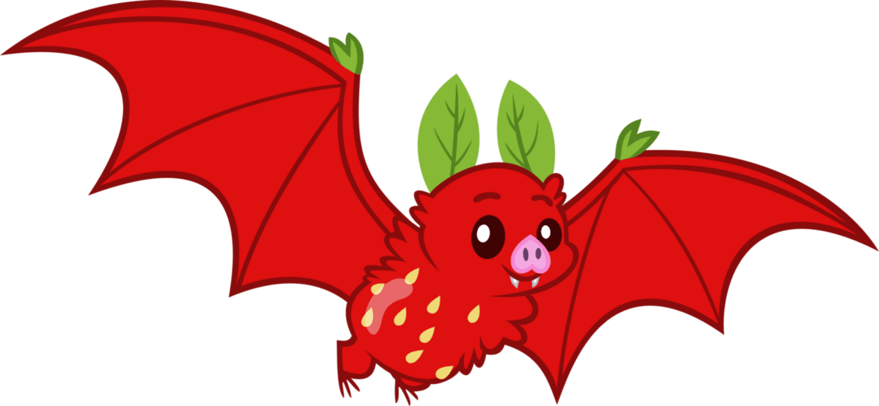 Strawberry fruit bat by erccre deviantart clipart transparent