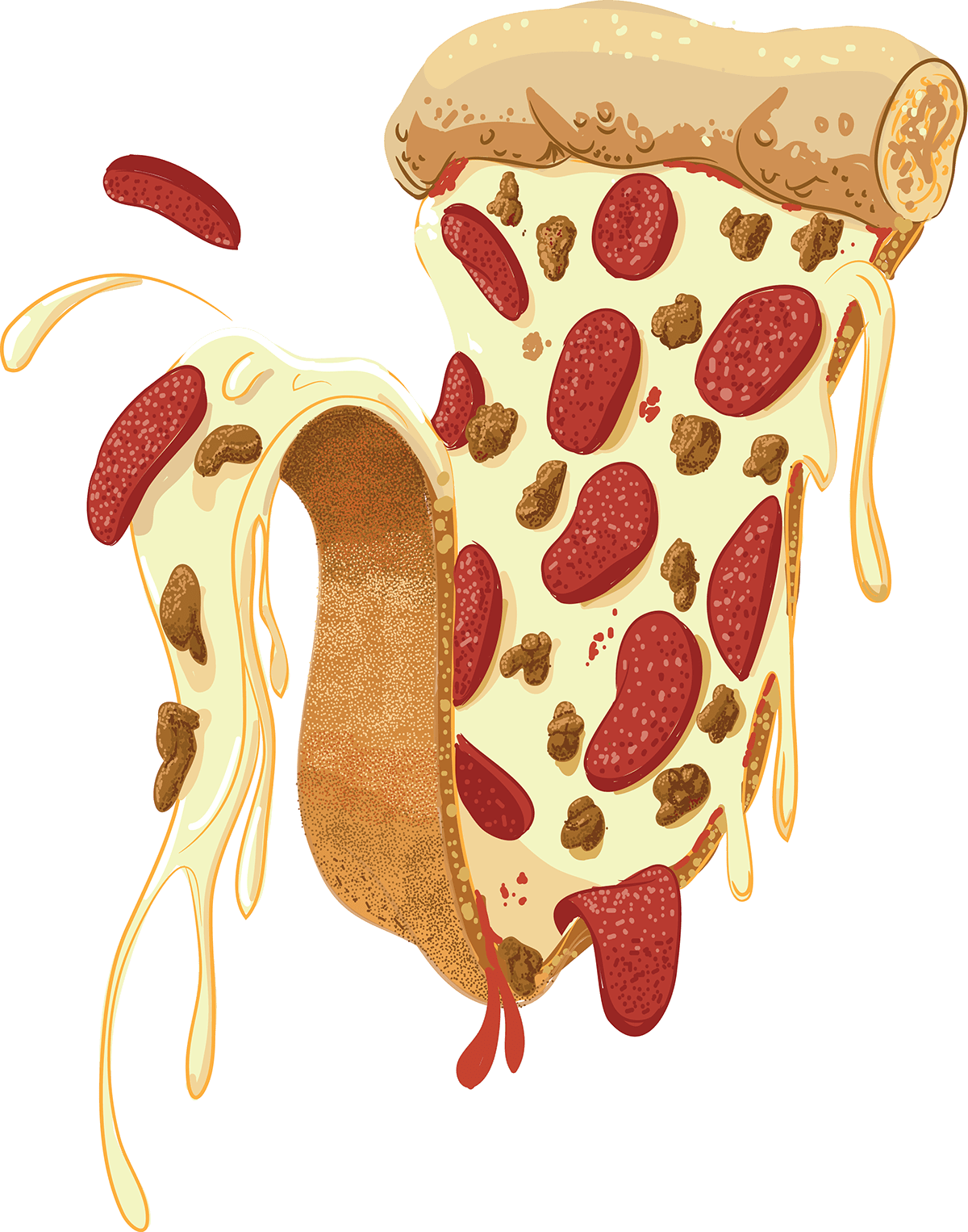 Pizza for shirt design and posters art clipart clip art