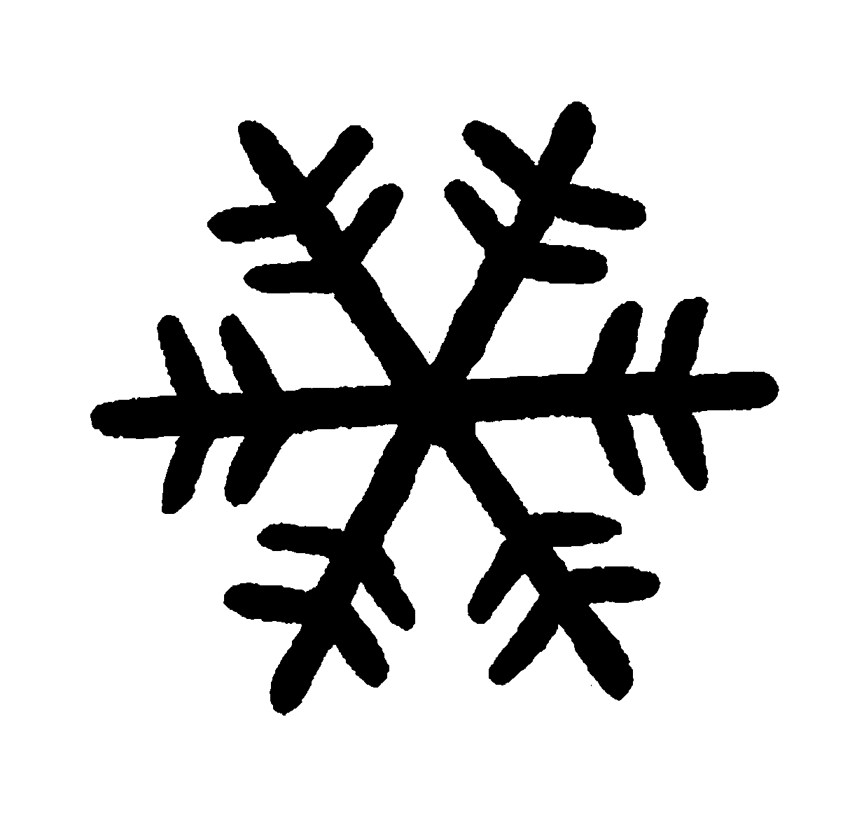 Snowflake silhouette clipart bing transparent