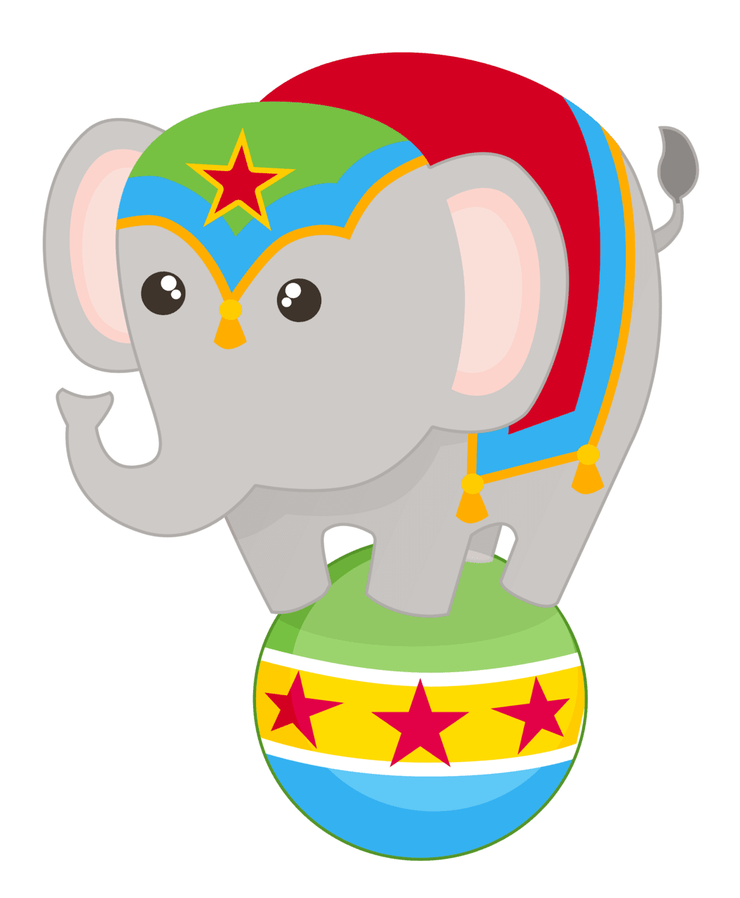 Elephant cartoon clipart circus crafts theme clip art