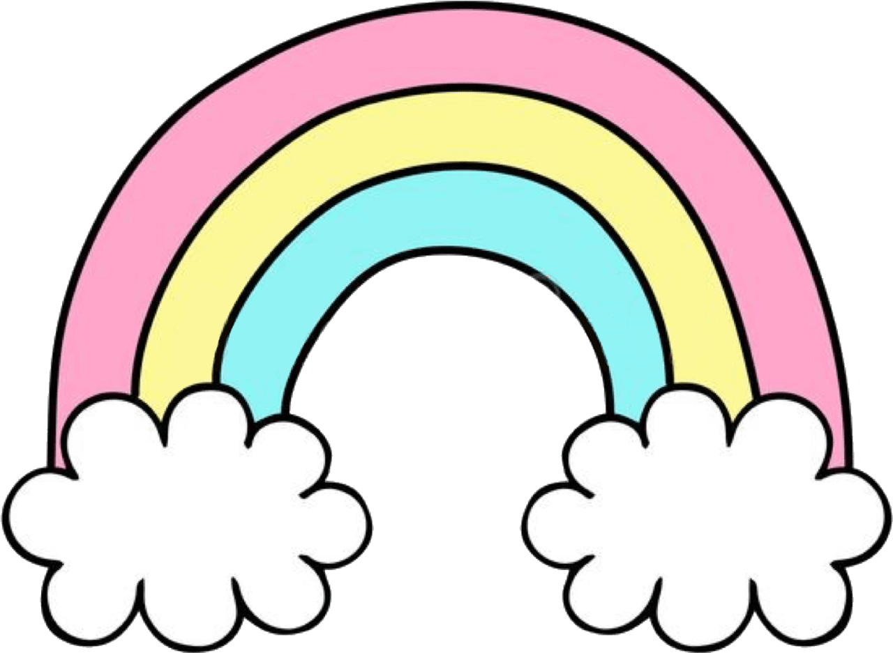 Rainbow cute cloud clipart full size in picture