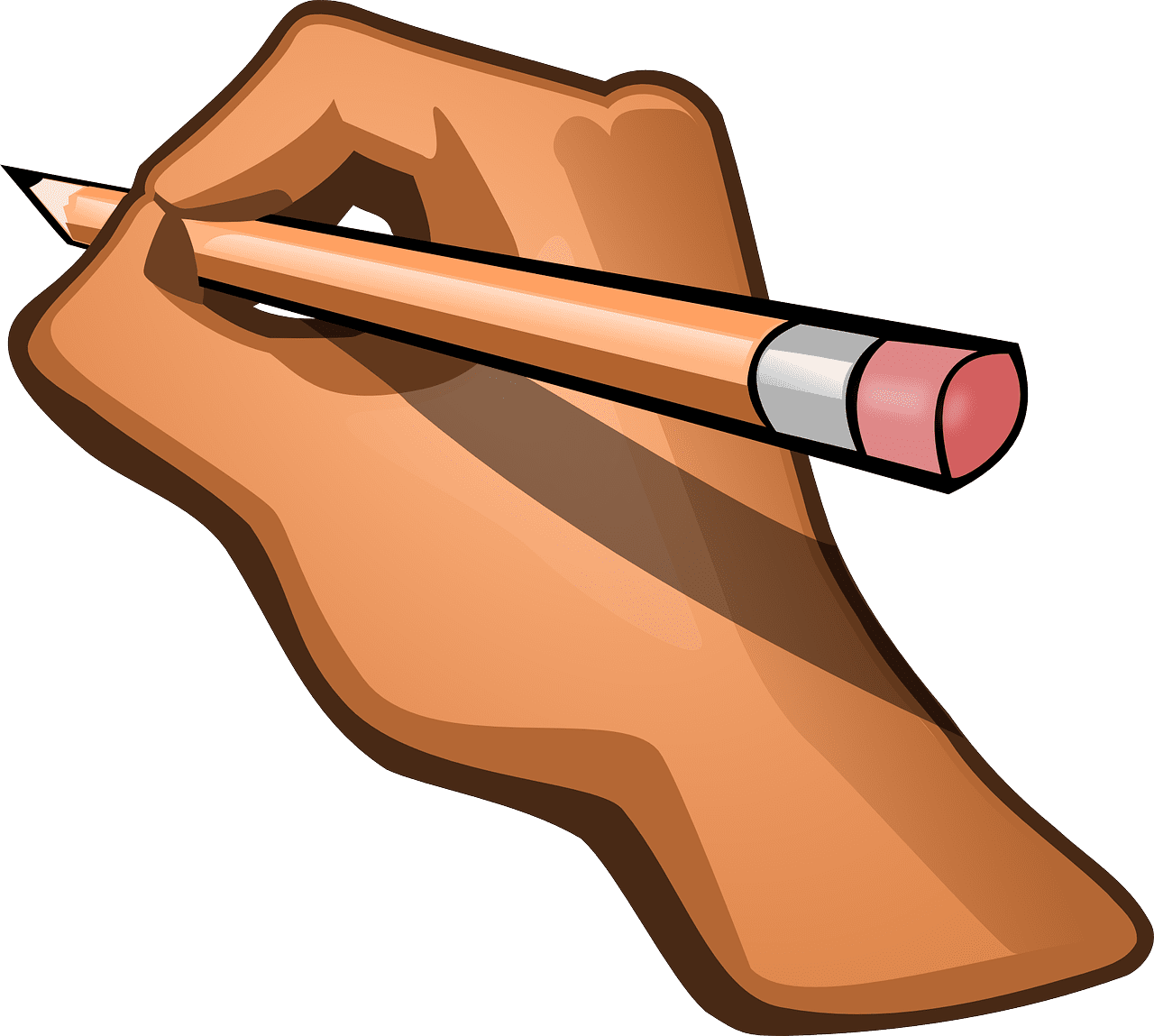 Hand pencil pen vector graphic clipart