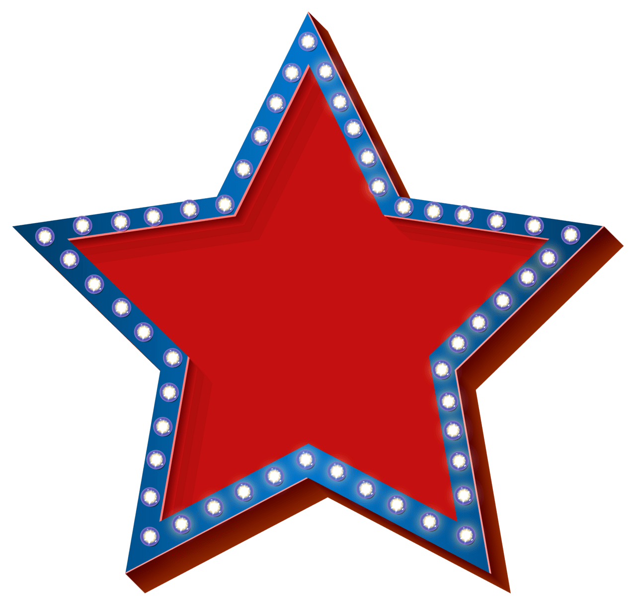 Star with lights clipart image