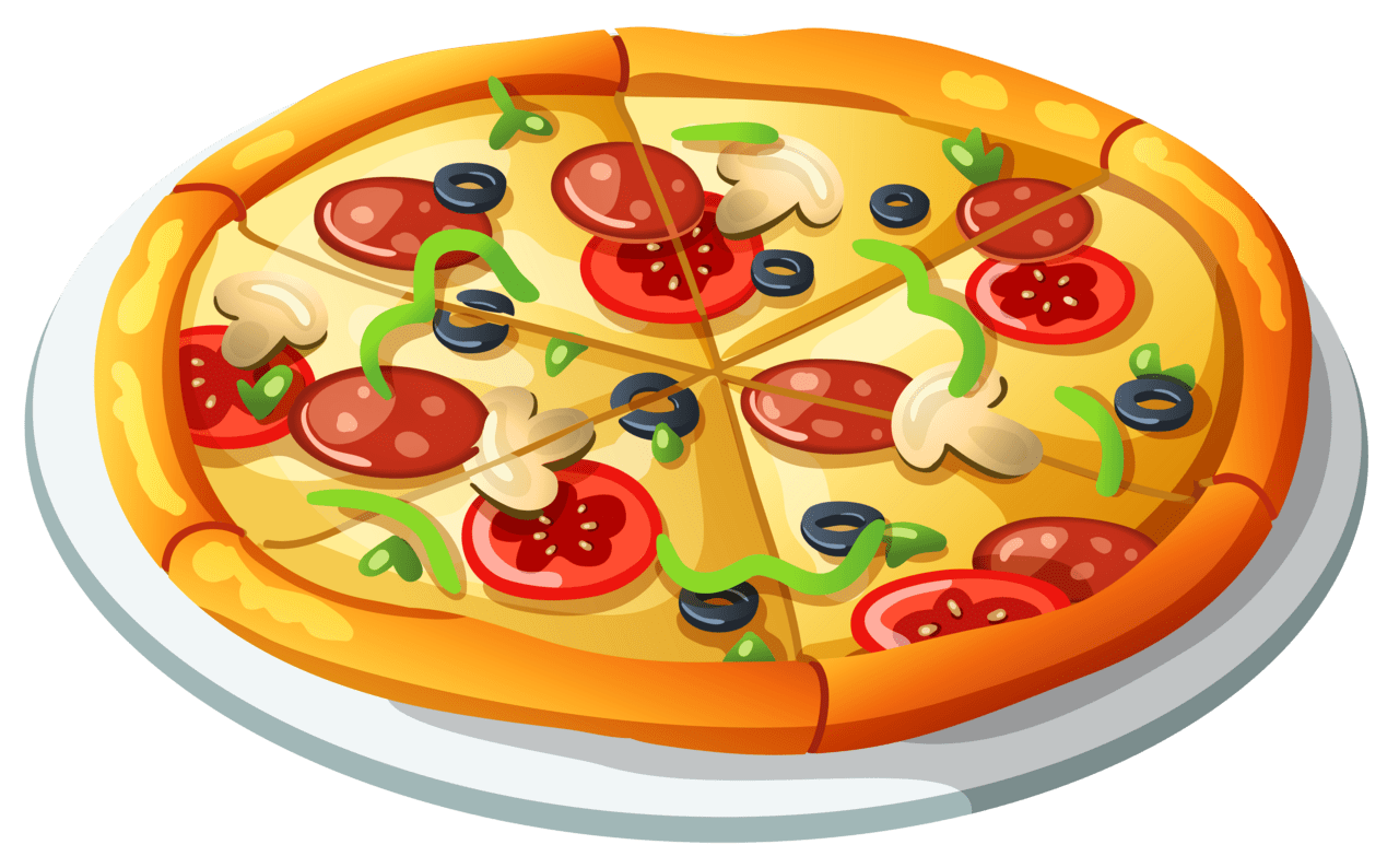 Pizza pin page clipart vector