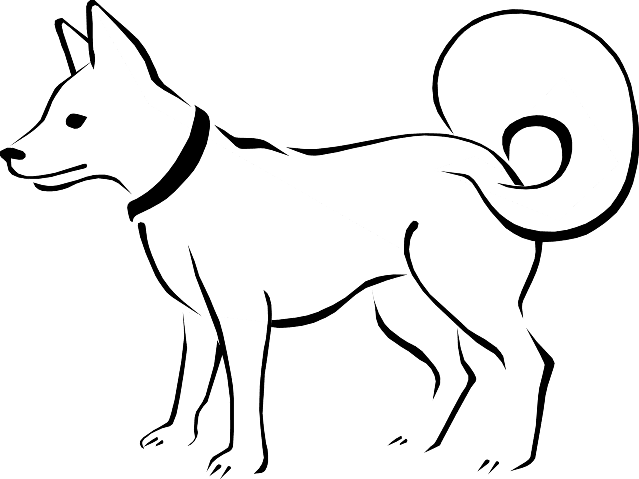 Line drawing of dog images cliparts clipart library