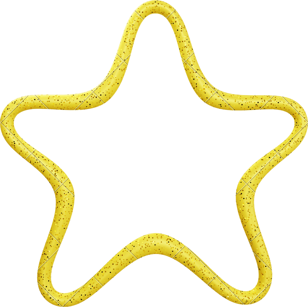 Yellow star outline clipart free