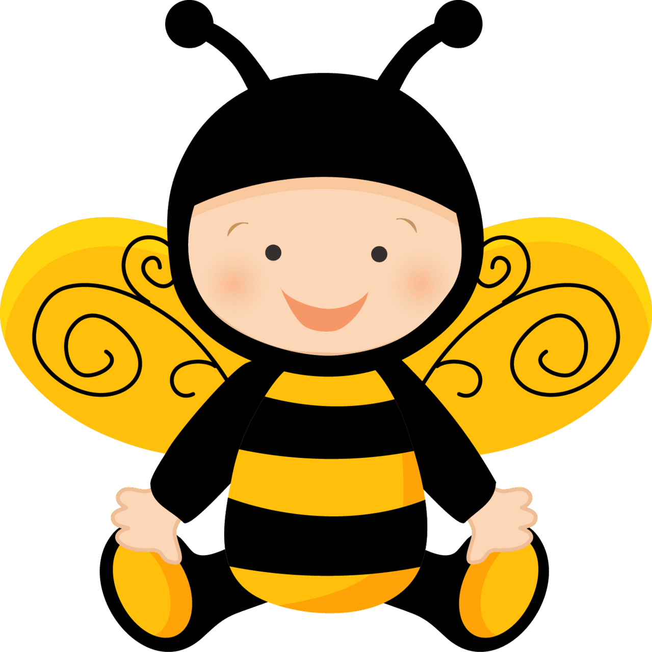 Bee pin page clipart vector