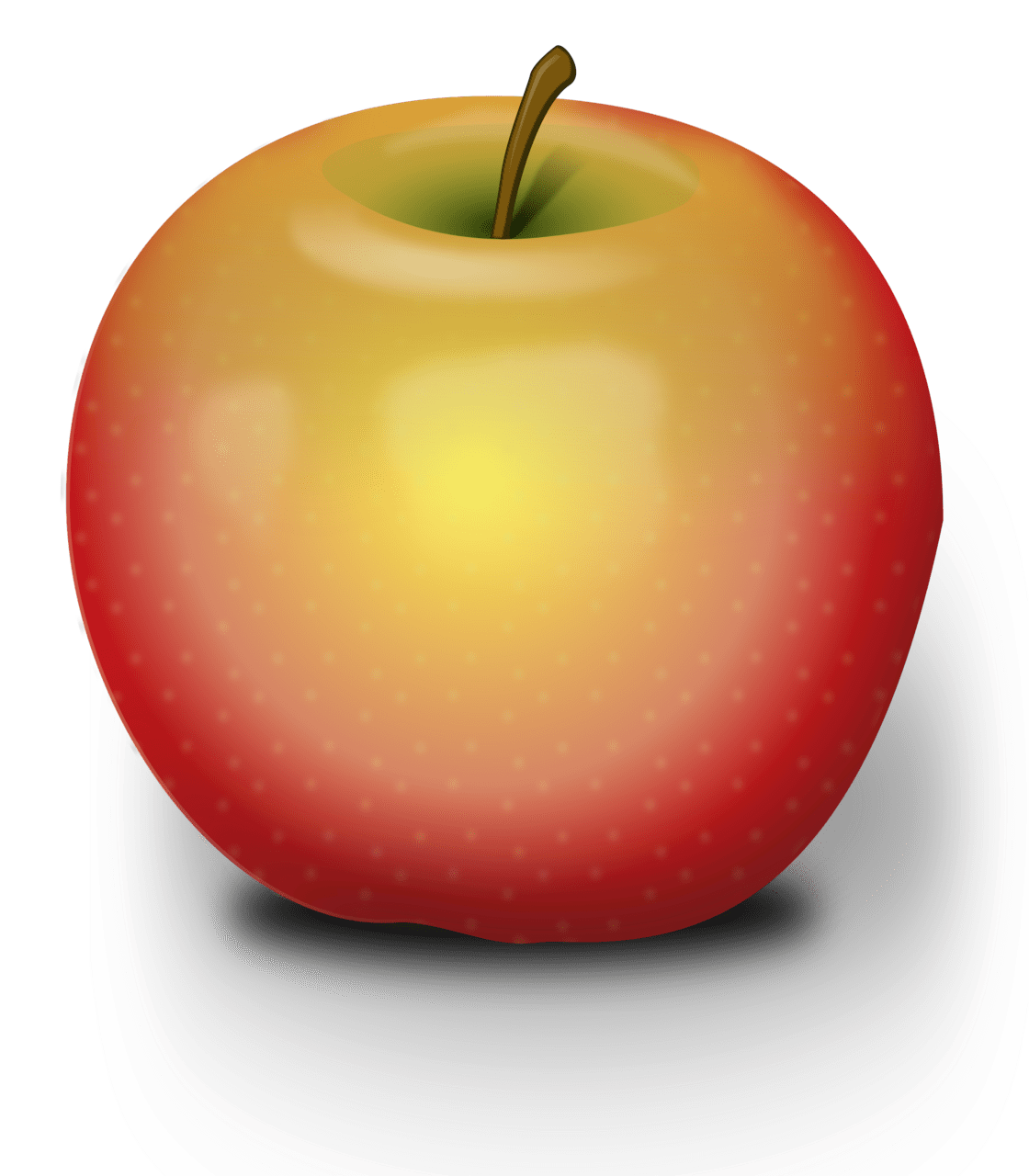 Photorealistic red apple clipart