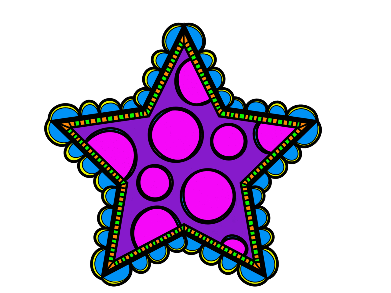 Star estrella clipart dibujos de colores banderines decoracion picture