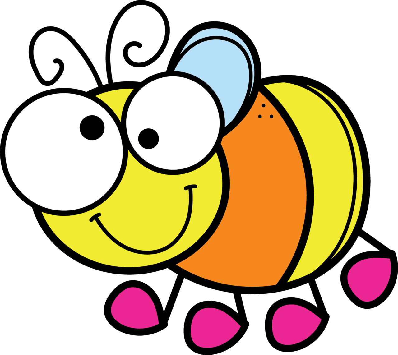 Bee cute cartoon clipart for kids background