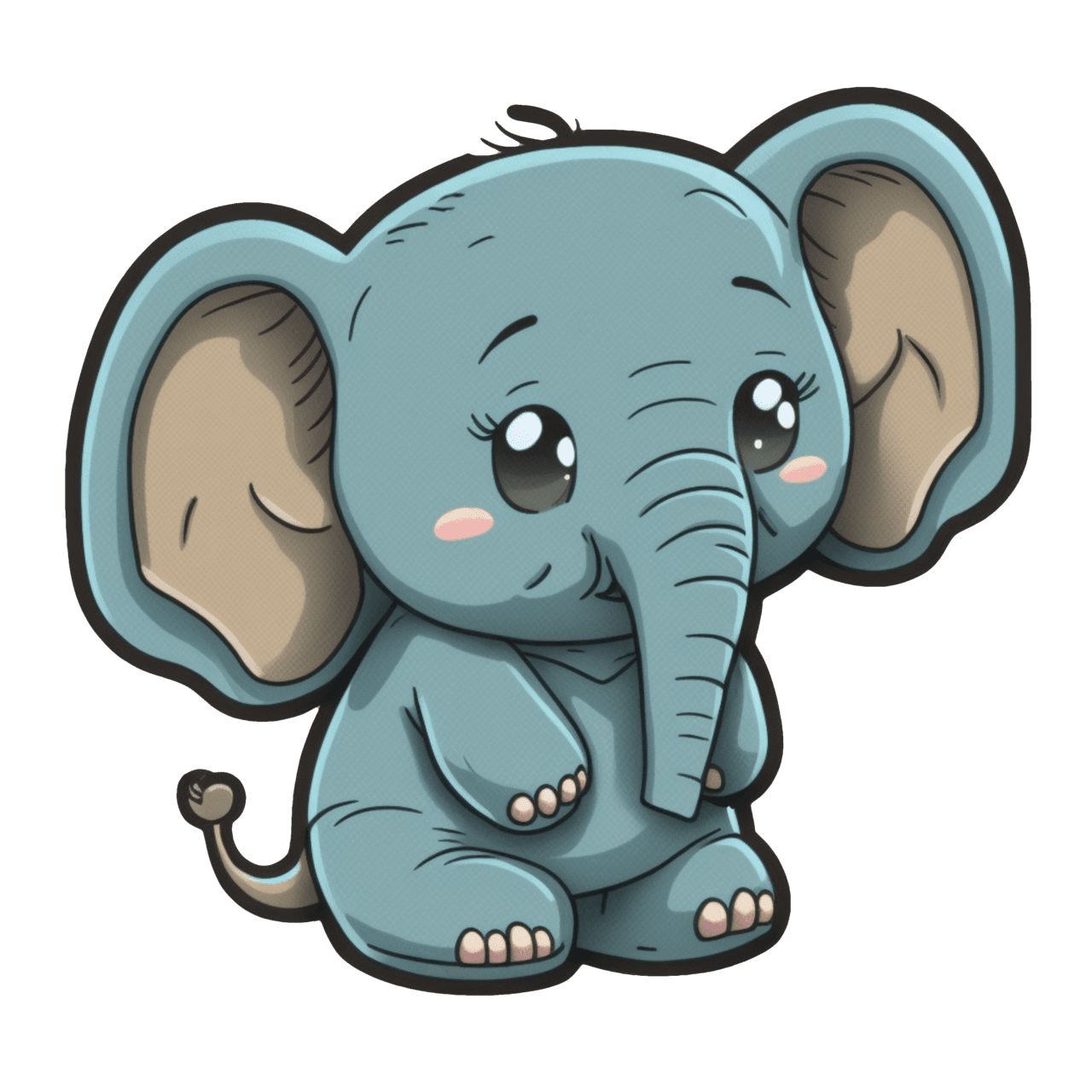 Elephant sticker adorable baby etsy clipart background