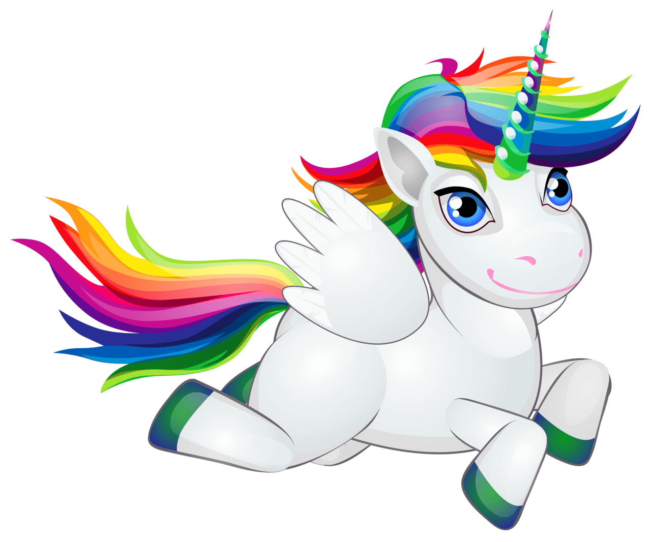 Rainbow cute ra bow pony clipart image