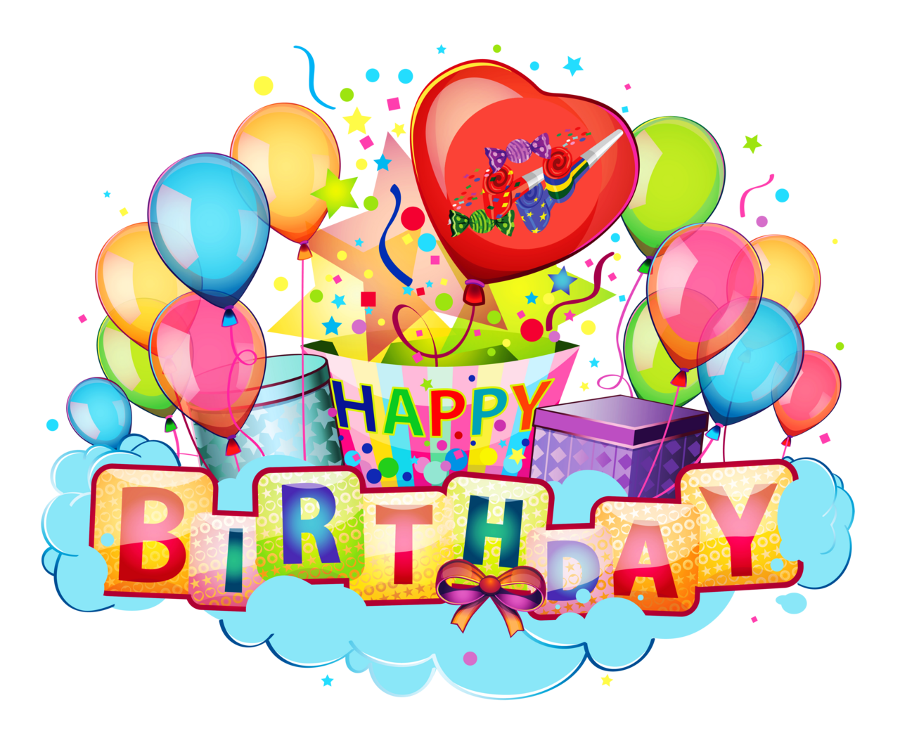 Happy birthday decor clipart picture