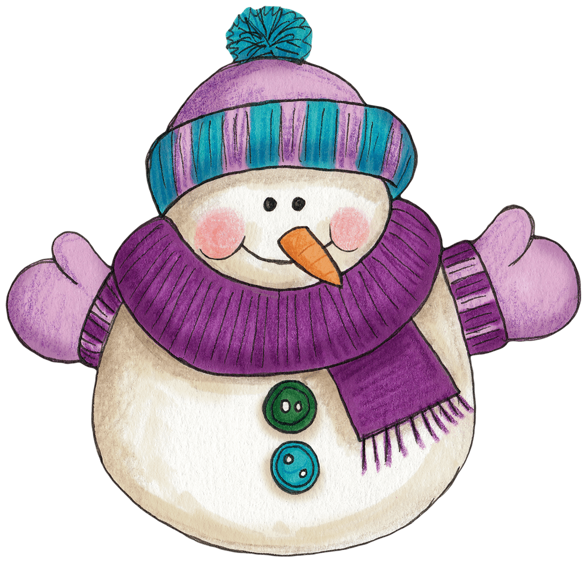 Snowman navidad mas clipart transparent