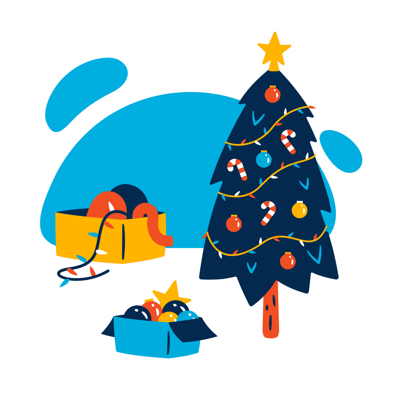 Christmas tree magic clipart picture