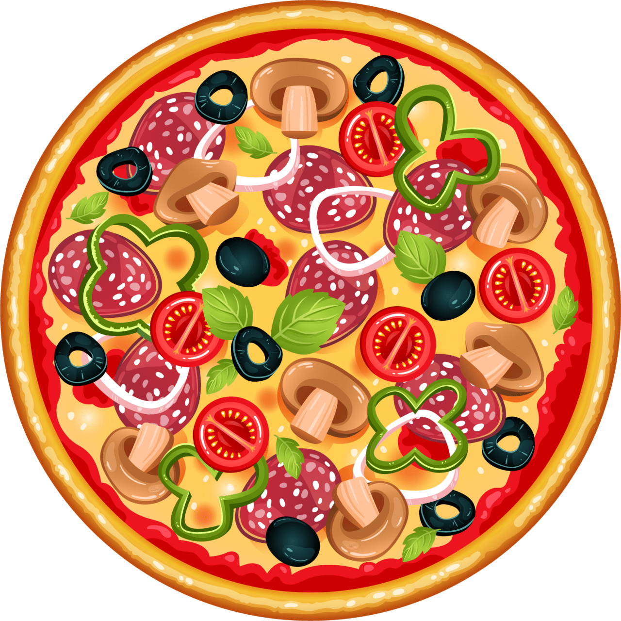 Pizza pin page clipart clip art 2