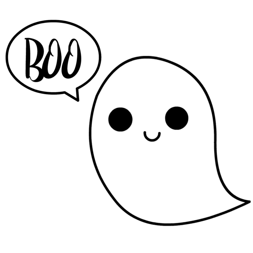 Cute ghost boo ihear clipart free