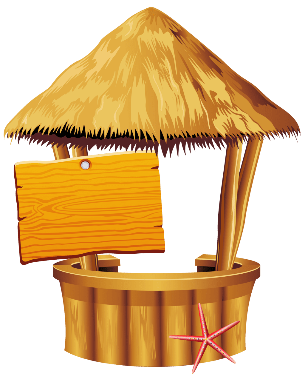 House hawaiian beach tiki bar clipart photo