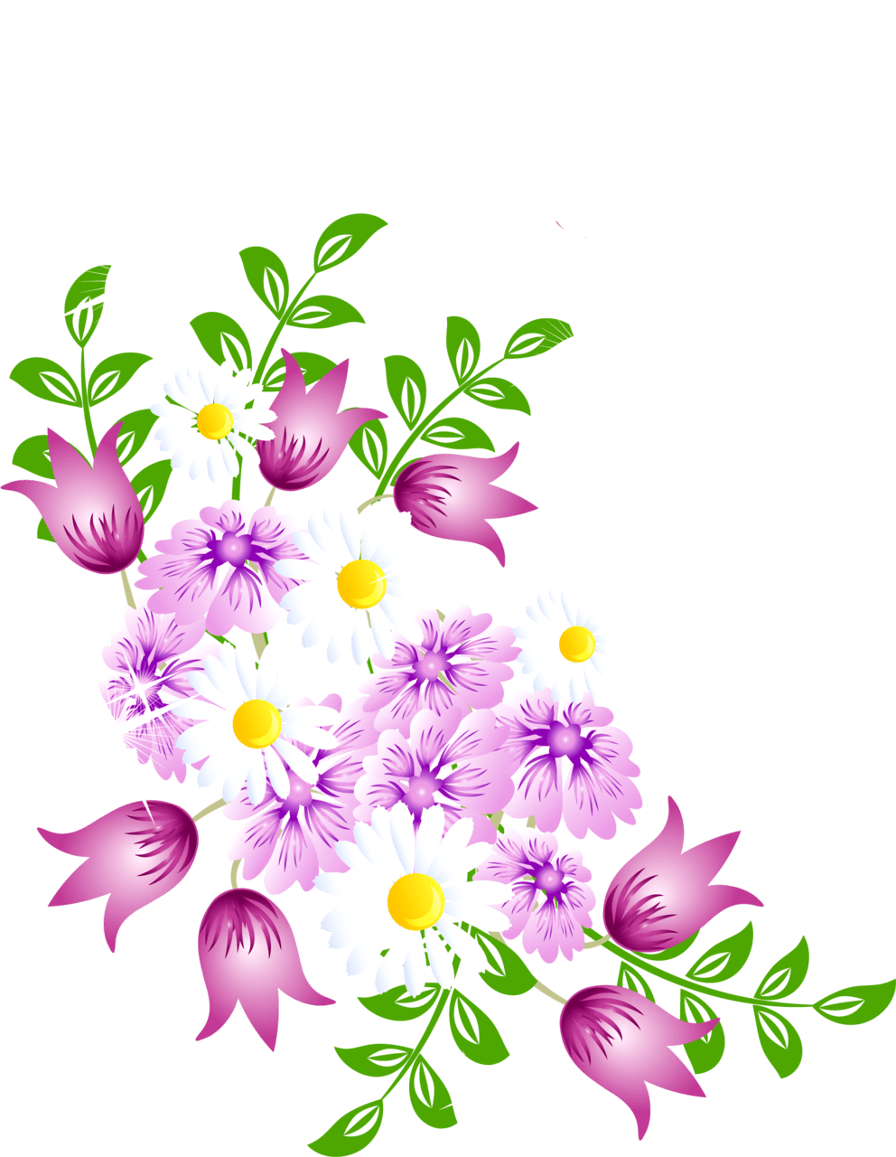 Flowers watercolor flower clipart vector black full size see