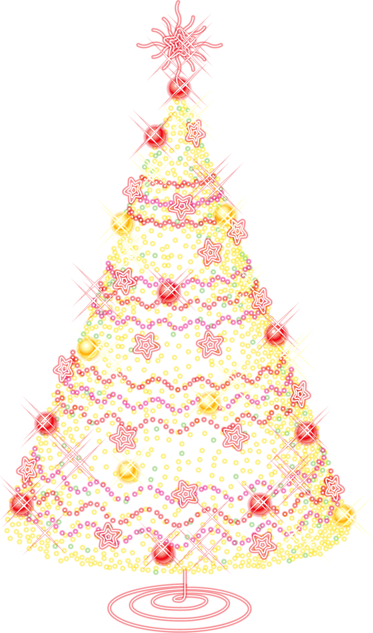 Large gold christmas tree with ornaments clipart rbol de navidad rosado fotos tarjetas ornamentos logo