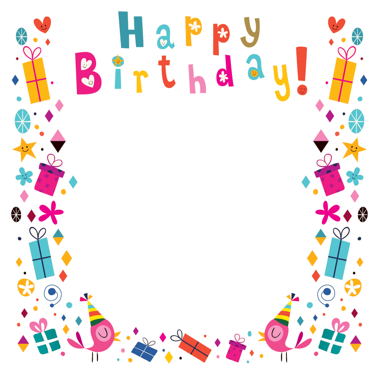 Happy birthday frames clipartsco transparent