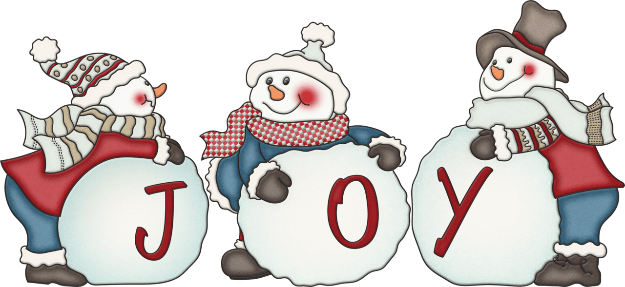 Snowman joy christmas scrapbook clipart picture