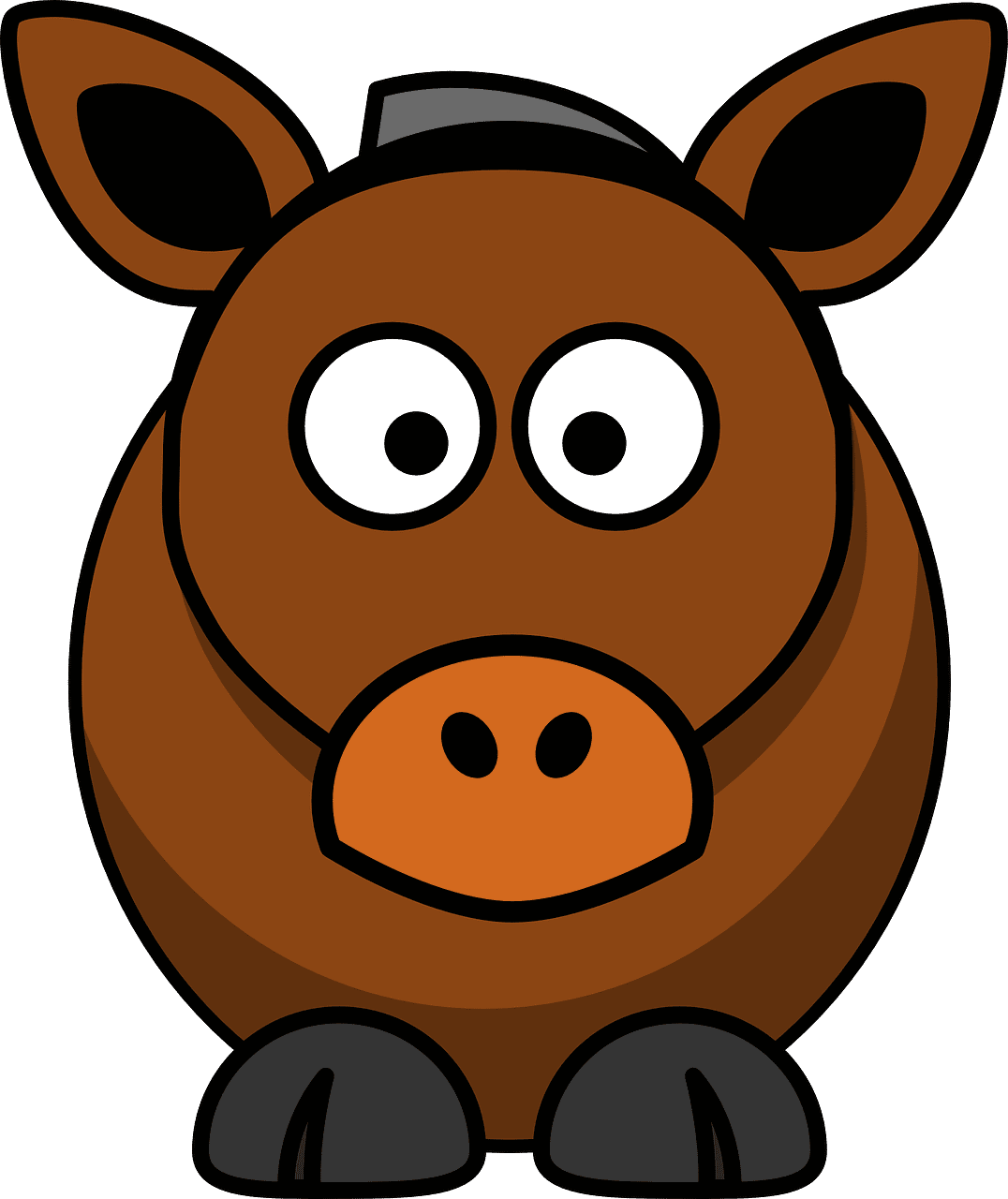 Horse cow animal vector graphic clipart