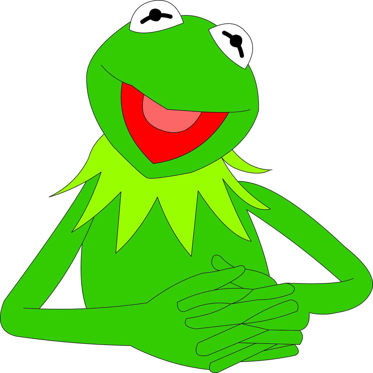 Kermit frog green vector graphic clipart