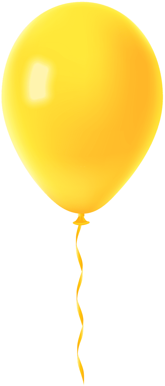 Yellow balloon clipart image