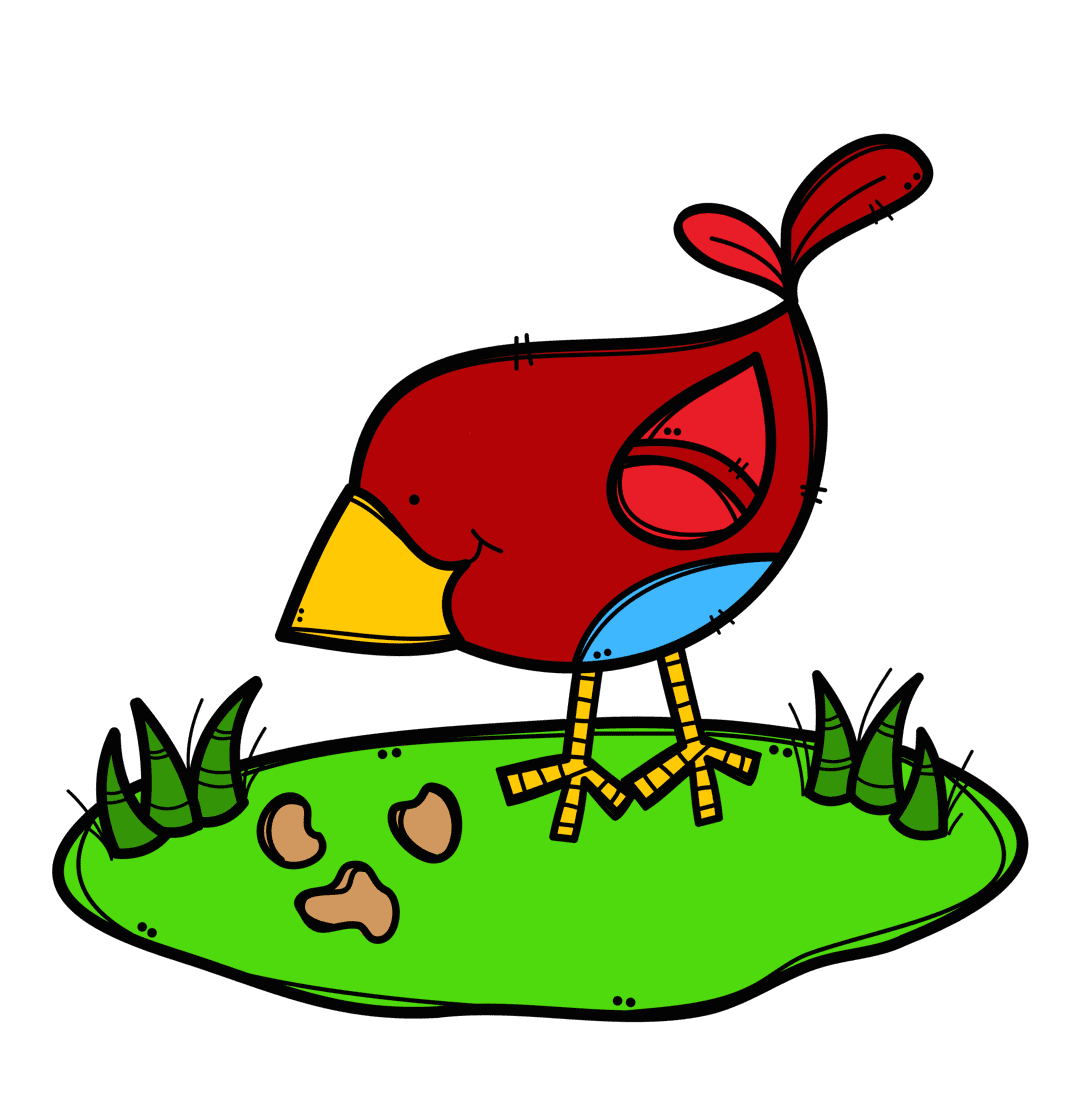 Bird pin page clipart background