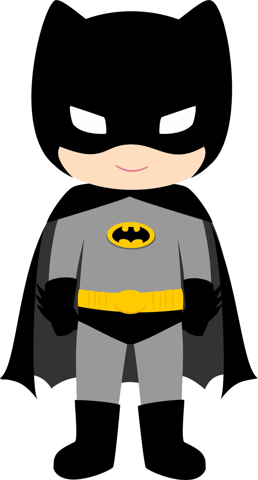 Characters of bat man kids version clipart clip art