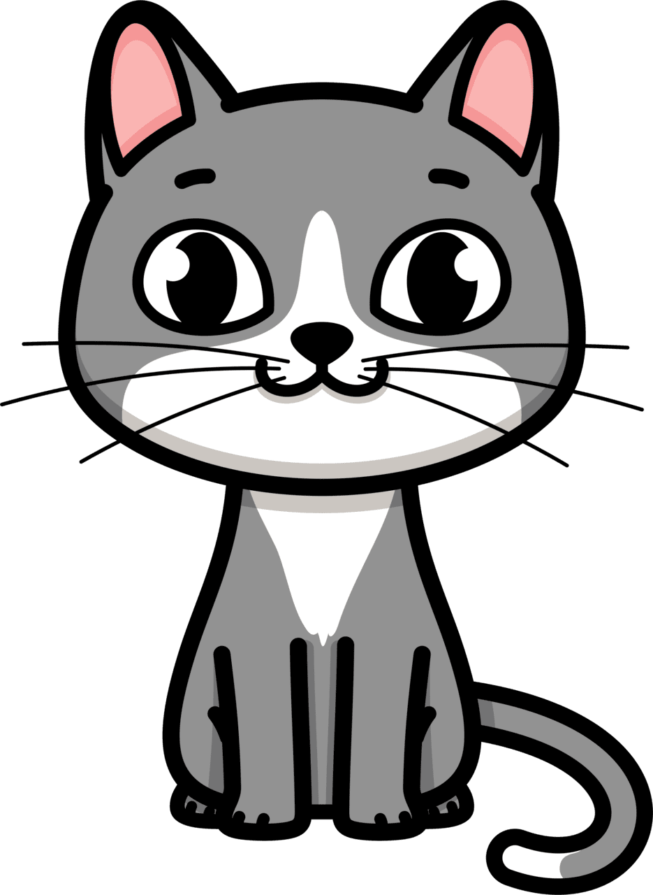 Cat pin page clipart clip art