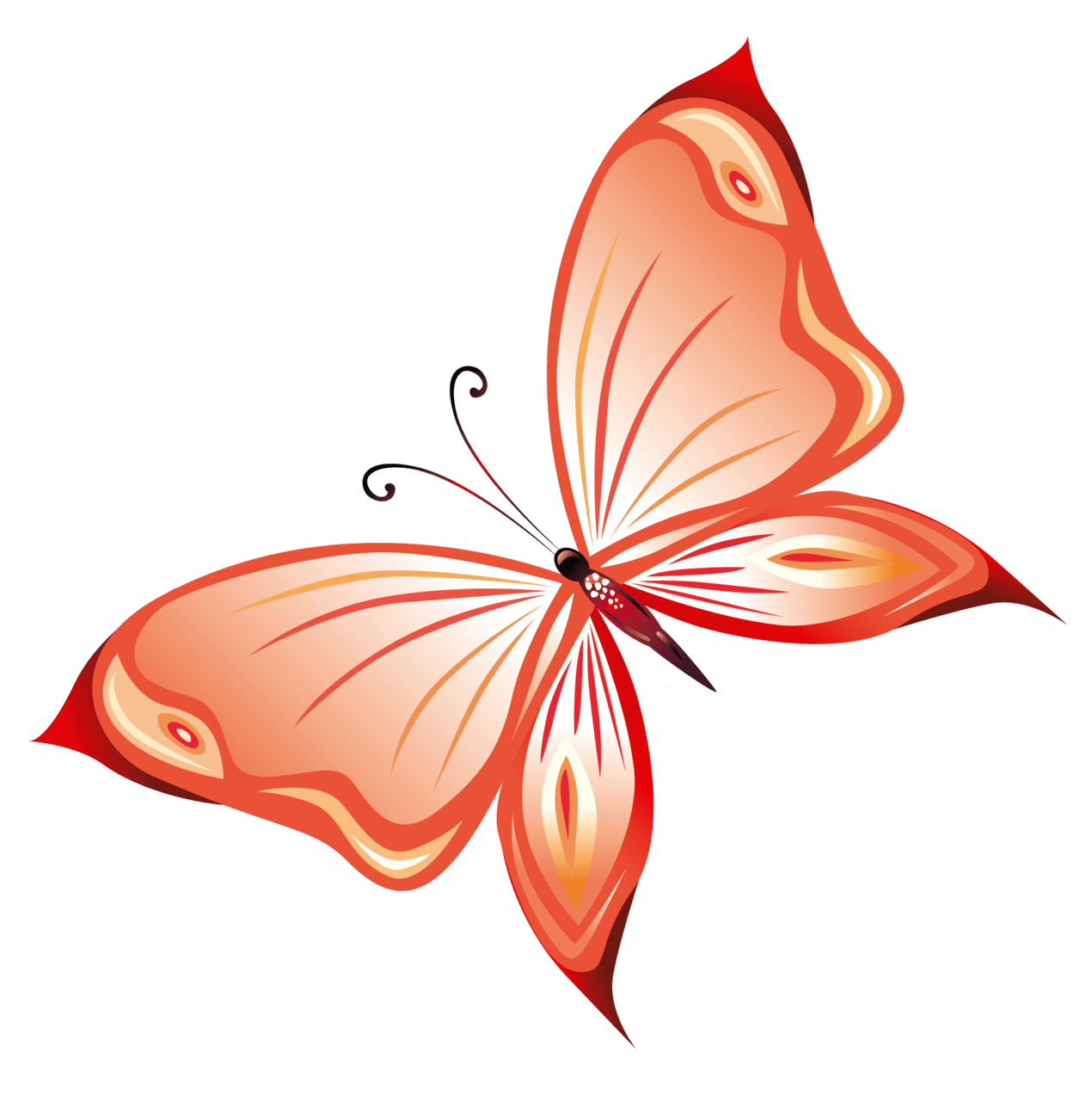 Red butterfly clipart clip art