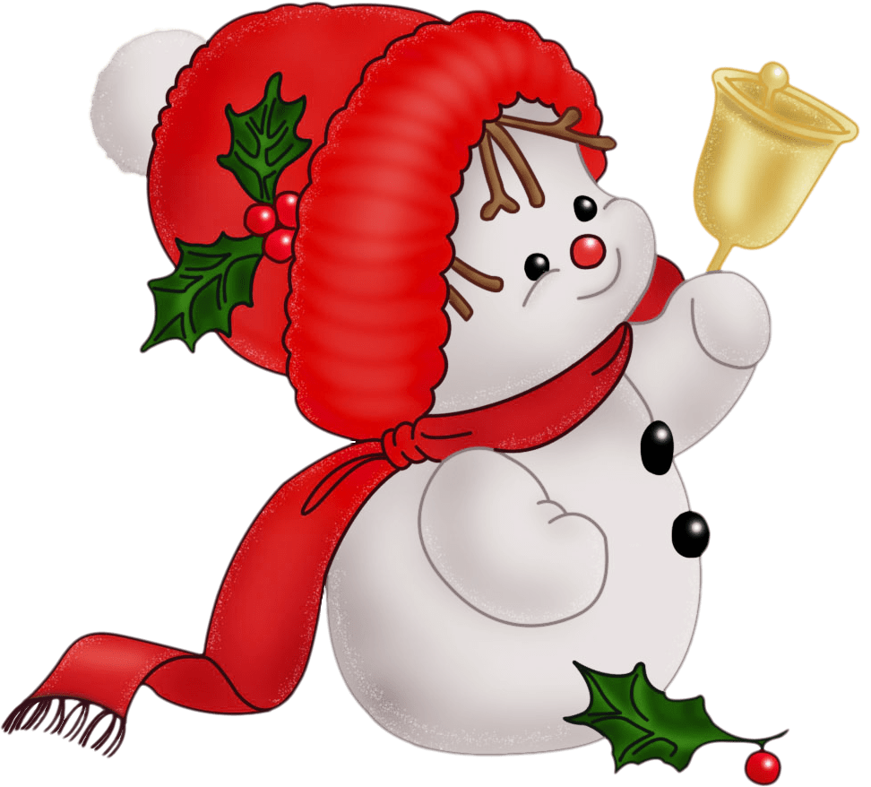 Christmas snowman clipart transparent 2