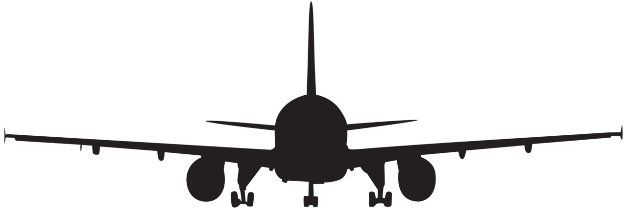 Airplane silhouette clipart image