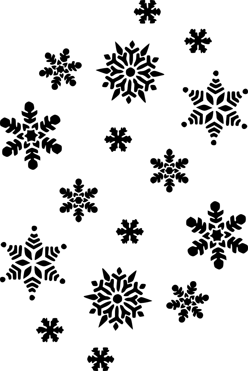 Printable christmas stencils snowflake silhouette clipart background