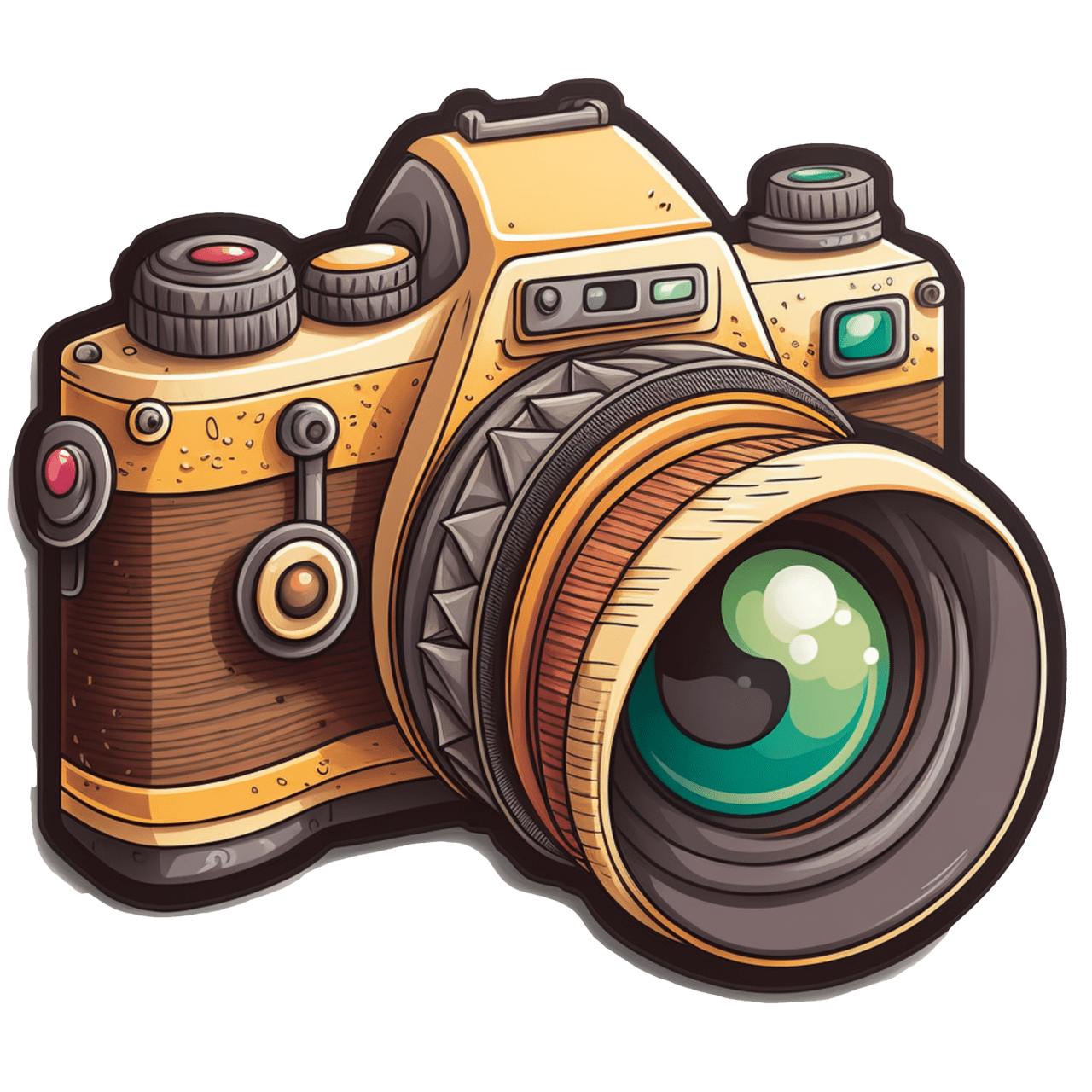 Adventure camera sticker clipart image