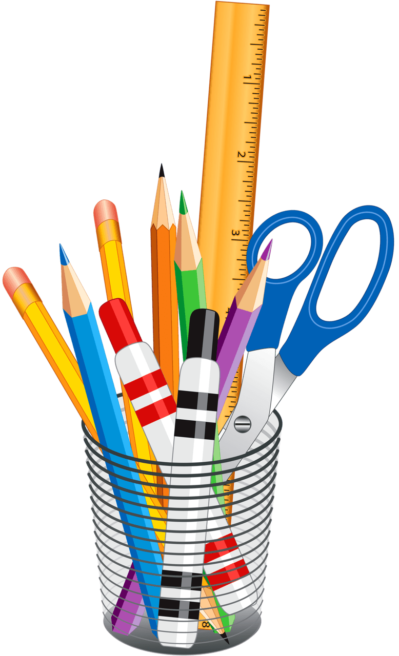 Pencil up school supplies clipart free