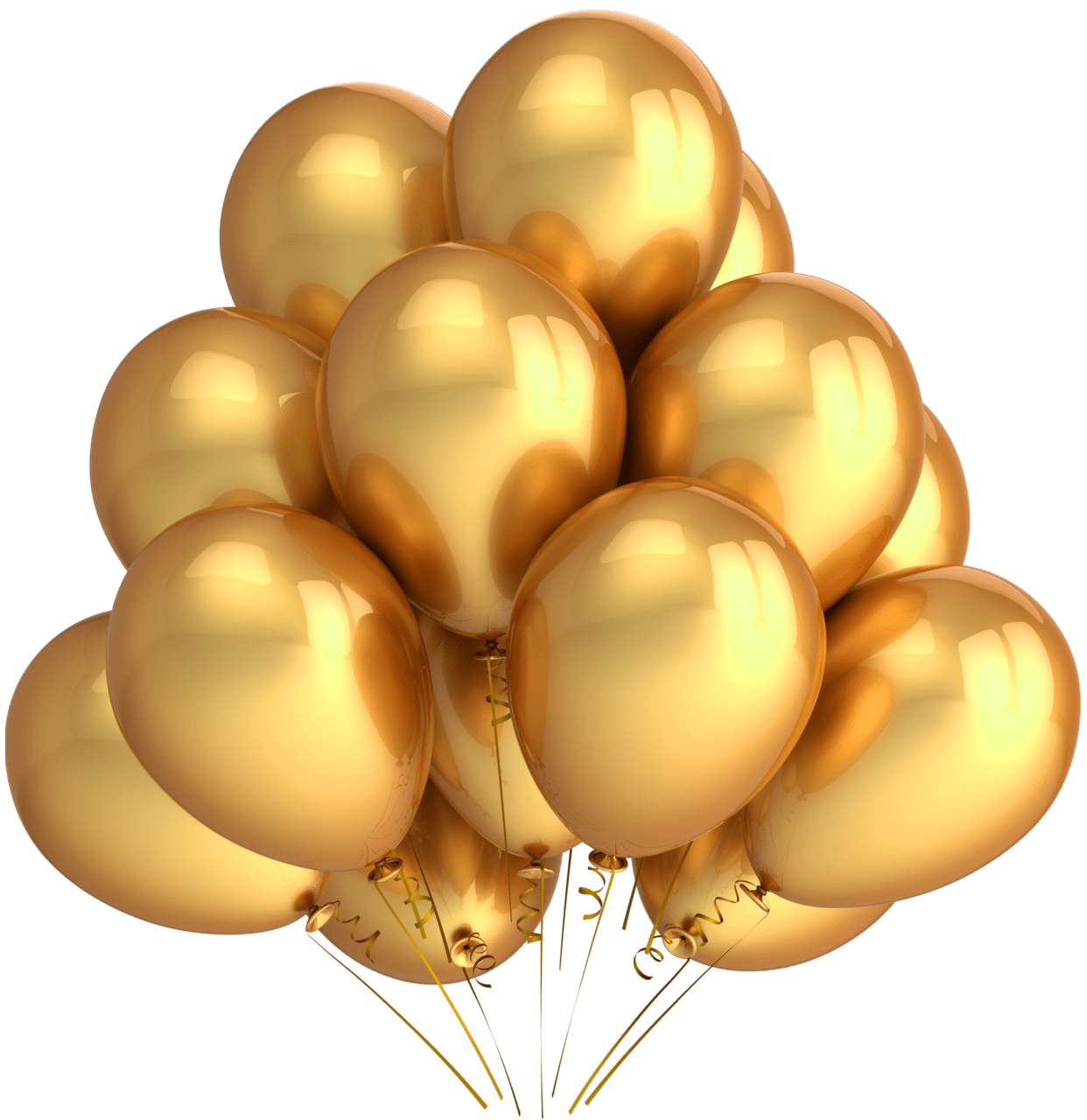 Gold balloon clipart transparent