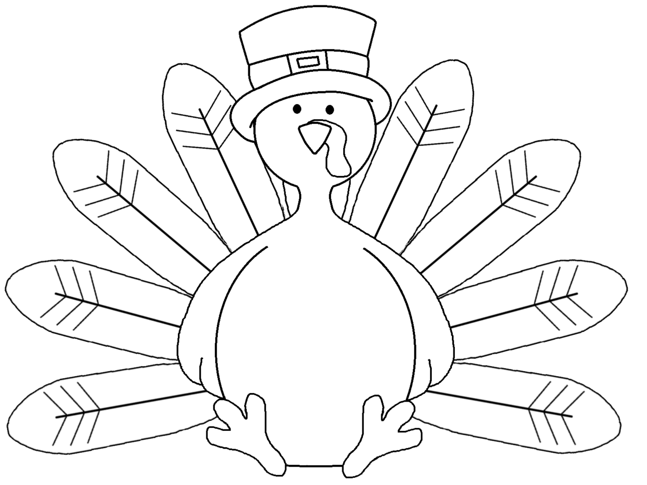 Turkey template clipart suggest thanksgiving coloring pages color picture