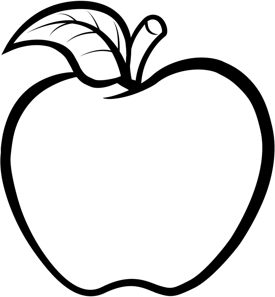 Apple clipart black and white vector buah apel no background full size pinclipart