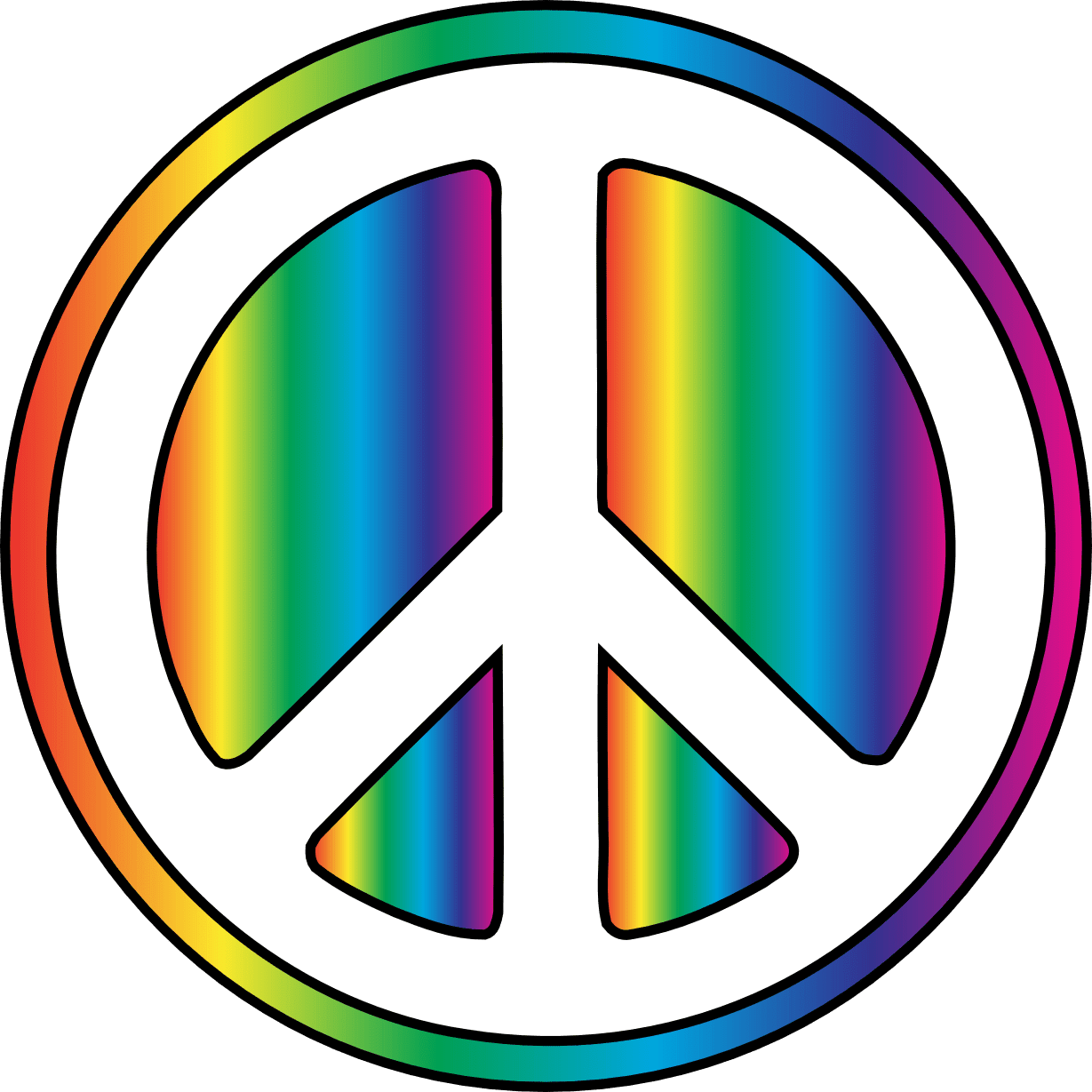 Rainbow peace clipart images sign background full size pinclipart