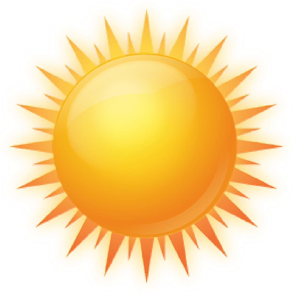 Sunshine activities director simple sun facts cartoon background clipart