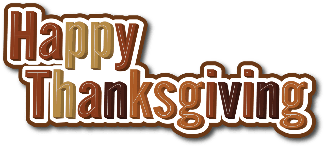 Happy thanksgiving scrapbook page title sticker clipart free